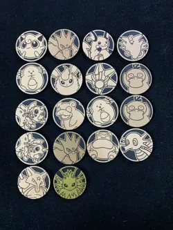 Pokemon Card 2025 S-Chinese Eevee Psyduck Alakazam Flareon Coin Lot 18 -YX89 - Image 1