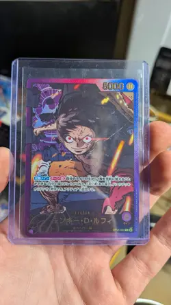 One Piece Card Luffy OP05-060 L Parallel Japanese Leader EB02 SP Gold Lettering - Image 1