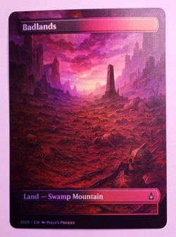 Badlands FOIL Original Dual Land Proxy Card with Custom Fantasy Art Design - Image 3