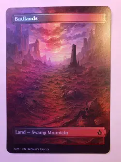 Badlands FOIL Original Dual Land Proxy Card with Custom Fantasy Art Design - Image 4