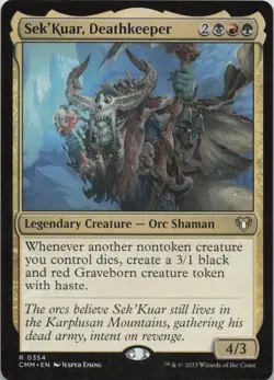 Sek'Kuar, Deathkeeper R Commander Masters 354 NM MTG - Image 1