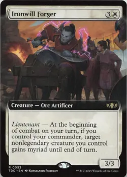 Ironwill Forger (Extended Art) R Commander: Tarkir: Dragonstorm 53 NM MTG - Image 1