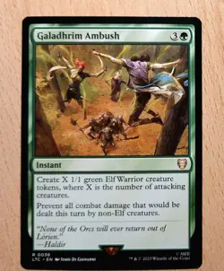 MTG Magic: Hinterhalt der Galadrim, Galadhrim Ambush, English, Top Elfen Karte - Image 1