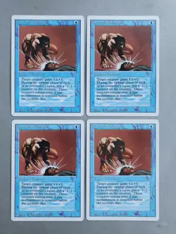 Unstable Mutation x4 Playset, MTG Revised /3rd Ed(1994) Common Blue Enchantment - Image 1