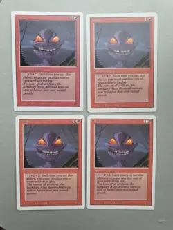 Atog x4 PLAYSET, MTG Revised Ed. (1994) Common Red Creature NM - Image 1