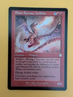 Blast-Furnace Hellkite. Dragon The Brothers War Commander. MTG Card. - Image 2