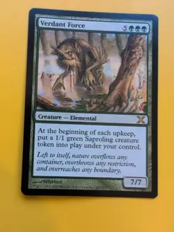 Verdant Force. Tenth Editon rare elemental MTG Card. - Image 3