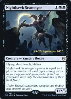 MTG NIGHTHAWK SCAVENGER FOIL ITALIAN EXC - FALCO NOTTURNO PREDONE - ZNR PRE - Image 1