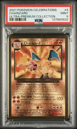 2021 POKEMON CELEBRATIONS ULTRA-PREMIUM COLLECTION #4 CHARIZARD PSA 9 - Image 1