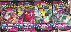 Fusion Strike Booster Pack Art Set (4) EMPTY - Pokemon 2021 - Image 1