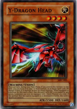 Yugioh Y-Dragon Head MFC-005 Super Rare NM - Image 1