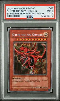 2003 YU-GI-OH! PROMO #001 SLIFER THE SKY DRAGON PSA 9 - Image 1