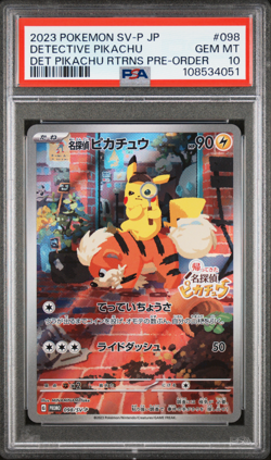 PSA 10 Detective Pikachu 098/SV-P Promo Full Art Japanese Pokemon Card 2023 -051 - Image 1