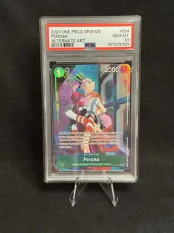 One Piece Card Perona Alt Art OP09-034 Emperors in the New World English PSA 10 - Image 1