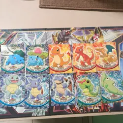 1999 Topps Pokemon TV Animation Series 1 near Set Card Lot 75 cards total - Image 1