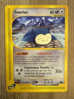 Snorlax - 100/144 - Skyridge Set - Pokemon Card - LP - Image 1