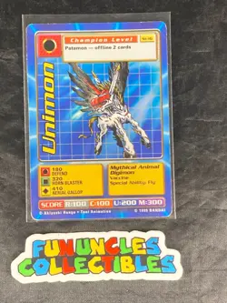 Unimon Digimon Card Bandai 1999 - Image 1