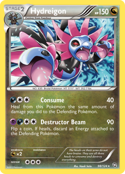 Hydreigon 98/124 Rare | Dragons Exalted | Pokemon Card - Image 1