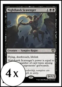 MTG - 4 x Nighthawk Scavenger - Playset of 4 - Thunder Junction Commander - Image 1