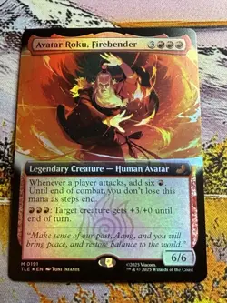 Avatar Roku, Firebender - Foil - Extended Art Avatar MTG - Image 2