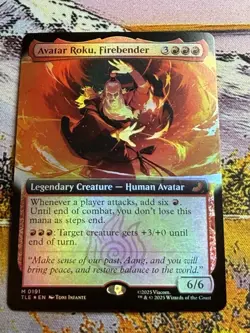 Avatar Roku, Firebender - Foil - Extended Art Avatar MTG - Image 3
