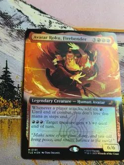 Avatar Roku, Firebender - Foil - Extended Art Avatar MTG - Image 5