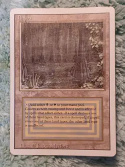 Magic the Gathering Rare Card - Dual Land - Bayou - Image 1