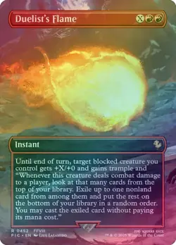 Duelist's Flame - Borderless (Foil) (FIC) - Image 1