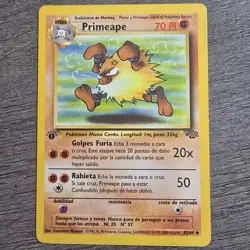 Primeape 1999 43/64 1st Edistion Spanish Set Uncommon Pokemon TCG Vintage - Image 1