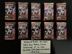 Pokemon Destined Rivals SV10 Booster Packs Lot x50 - From Sealed UPC - Unsleeved - Image 1