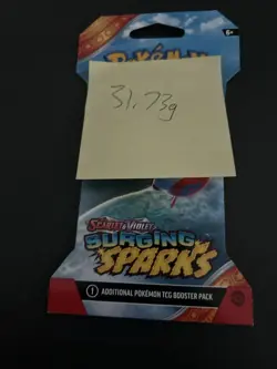 VERY HEAVY - 31.73g - Pokemon Surging Sparks Sleeved Booster Pack - SEALED! - Image 4