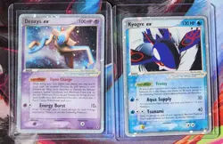 Deoxys ex 97 And Kyogre ex 037 Collectors Tin Promo Pokemon Lot - Image 1