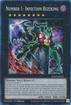 YUGIOH NUMBER 1: INFECTION BUZZKING ULTRA RARE MZMI-EN023 NEAR MINT - Image 1