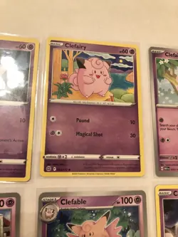 Lot Of 6 Clefairy And Clefable Pokemon Cards - Image 5
