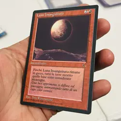 BLOOD MOON (ITALIAN) - Magic MTG The Dark NM Luna Insanguinata - Image 2