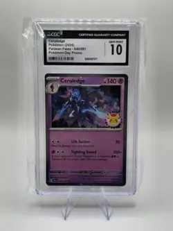 Pokemon TCG: Ceruledge Holo Rare 040/091 Pokemon Day 2024 Promo CGC Gem Mint 10 - Image 1