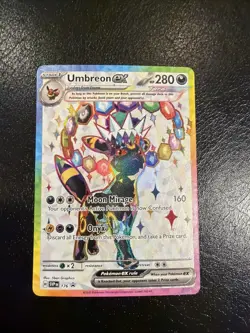 UMBREON Ex 176 Pokemon TCG Prismatic Evolutions - Black Star Promo NM - Image 1