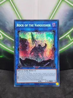 Yugioh Rock of the Vanquisher MP24-EN141 Prismatic Secret Rare 1st Edition NM - Image 1