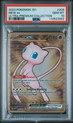 2023 Pokemon Mew ex Full Art 151 UPC Gold Metal Promo Card 205/165 PSA 10 GEM MT - Image 1