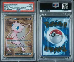 2023 Pokemon Mew ex Full Art 151 UPC Gold Metal Promo Card 205/165 PSA 10 GEM MT - Image 3