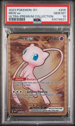 2023 Pokemon Mew ex Full Art 151 UPC Gold Metal Promo Card 205/165 PSA 10 GEM MT - Image 4