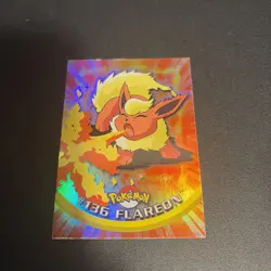 2000 Topps #136 Flareon Holo Foil Pokemon TV Animation Edition Series 3 Card - Image 2