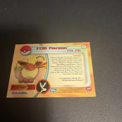 2000 Topps #136 Flareon Holo Foil Pokemon TV Animation Edition Series 3 Card - Image 5