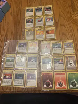 Vintage Pokemon Cards Trainer Card Lot Base Set Lass Item Finder Trader Scoop Up - Image 1