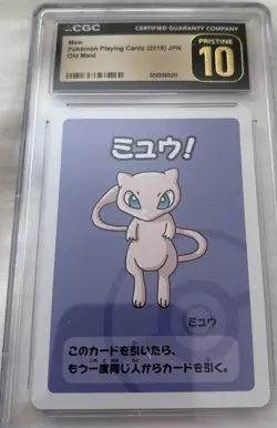 2019 Pokemon Japanese Old Maid Playing Cards Mew CGC 10 PRISTINE - Image 1