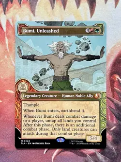 Bumi, Unleashed Showcase Avatar: The Last Airbender Regular Magic Card NM 🪨 - Image 1