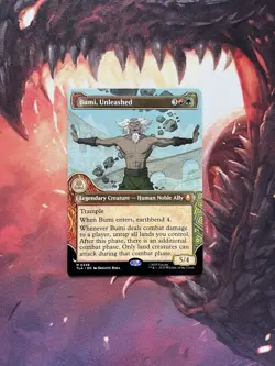 Bumi, Unleashed Showcase Avatar: The Last Airbender Regular Magic Card NM 🪨 - Image 2