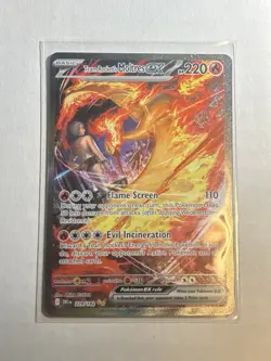 Pokemon TCG Team Rockets Moltres EX Holo Card 229/182 Ultra Rare - Image 2