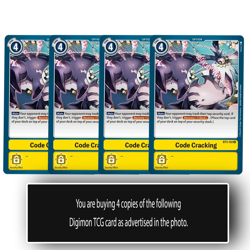 Code Cracking - BT3-102 U - Uncommon Digimon TCG Card Playset Yellow - Image 1
