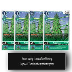 Argomon - BT2-047 C - Common Digimon TCG Card Playset Green - Image 1